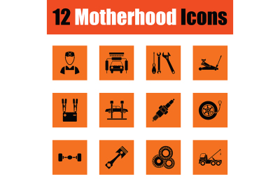 Motherhood icon set