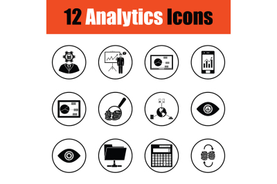 Analytics icon set