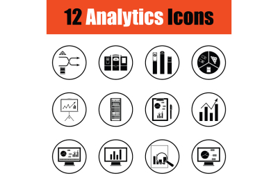 Analytics icon set