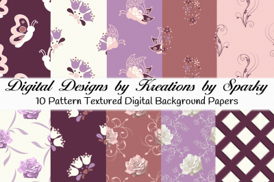 Raspberry Champagne II Pattern Digital Background Papers
