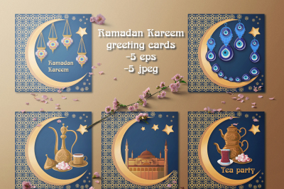Ramadan Kareem greeting cards
