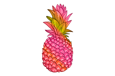 Pineapple creative trendy art poster.