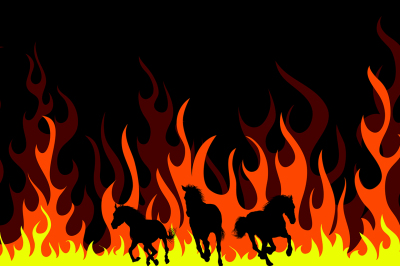 flame horses