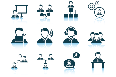 Set of business people icon