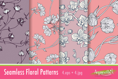 Pink Set - Floral patterns