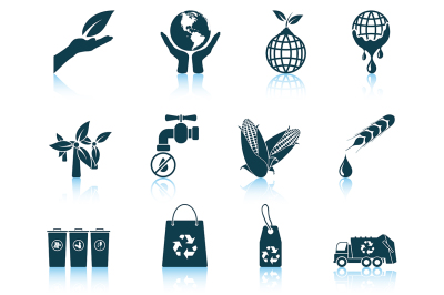 Set of ecological icons