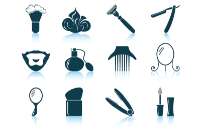 Set of barber icons