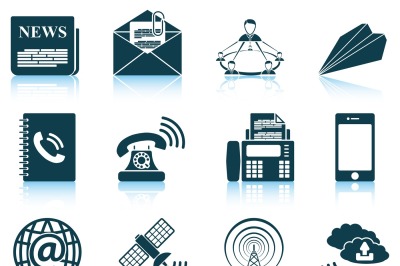 Set of communication icons