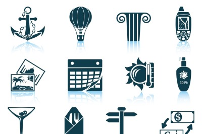 Set of travel icons