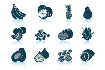 Set of fruit icons