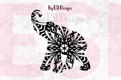 Mandala Elephant Design 1 | SVG, DXF, EPS & PNG