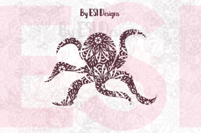 Mandala Octopus Design | SVG, DXF, EPS & PNG