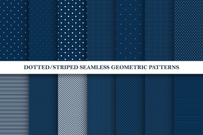 Dotted/striped seamless patterns