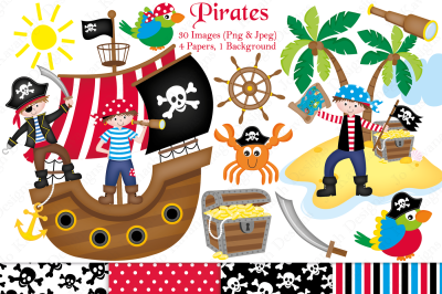 Pirate clipart, Pirates, Pirate ship, Pirate graphics &amp; illustrations