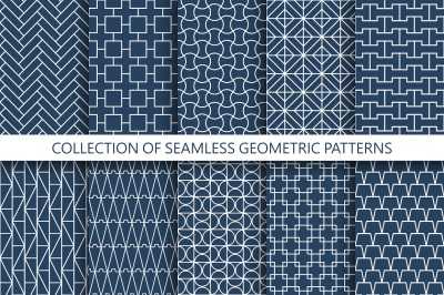 Vector geometric seamless patterns