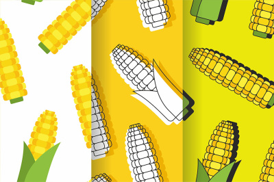 Seamless pattern with corn