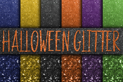 Halloween Glitter Digital Paper Textures