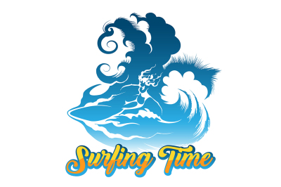 Surfing Time Illustration