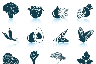 Set of vegetable icons