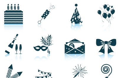 Set of celebration icons