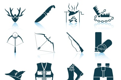 Set of hunting icons