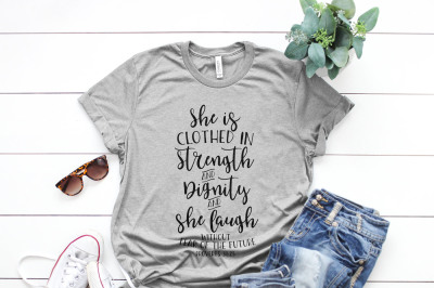 She is clothed in strength and dignity Printable