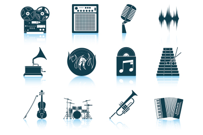 Set of musical icons