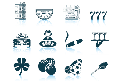 Set of gambling icons