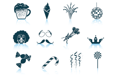 Set of celebration icons.