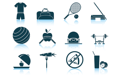 Set of fitness icons