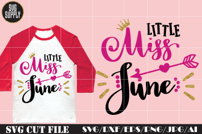 Little Miss June SVG Cut File