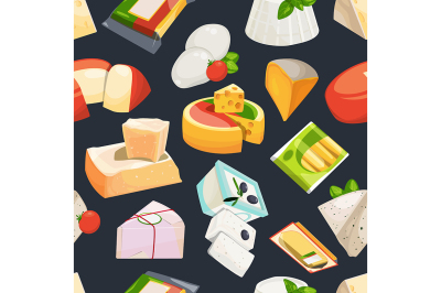 Different grades of cheeses