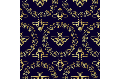 Seamless pattern with Bee