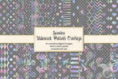 Iridescent Rainbow Pattern Overlays