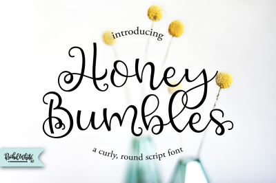 Honey Bumbles, a curly round script