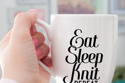 Eat Sleep Knit Repeat Printable