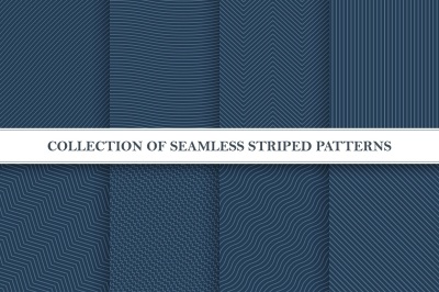 Set of seamless striped patterns.