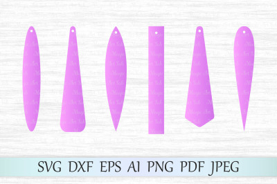 Bar drop earrings SVG, DXF, EPS, AI, PNG, PDF, JPEG