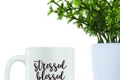 stressed, blessed, & coffee obsessed mom life printable