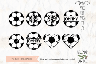 Soccer balls collection SVG, PNG, EPS, DXF, PDF for cricut, cameo