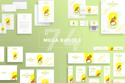 Design templates bundle | flyer, banner, branding | Organic Food Shop