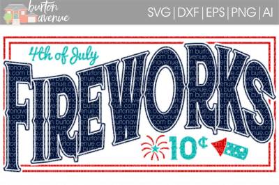 Fireworks for Sale SVG Cut File