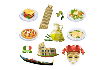 Traditional mexican cuisine food and other different national elements