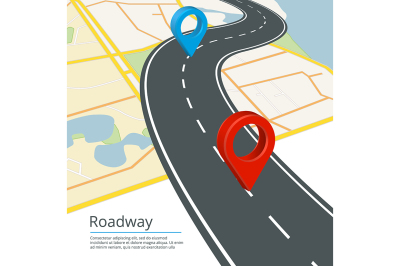 Infographic vector concept of different map directions