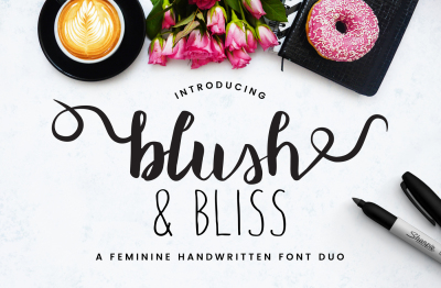 Blush &amp; Bliss - A Feminine Font Duo