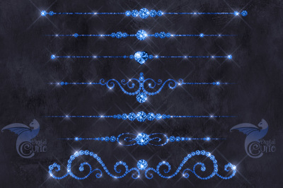 Blue Diamond Dividers Clipart