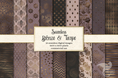 Bronze and Taupe Digital Paper