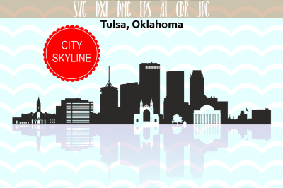 Tulsa City SVG, Oklahoma Vector Skyline