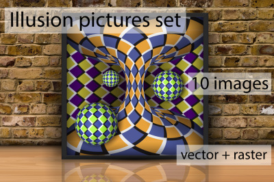 Illusion pictures set
