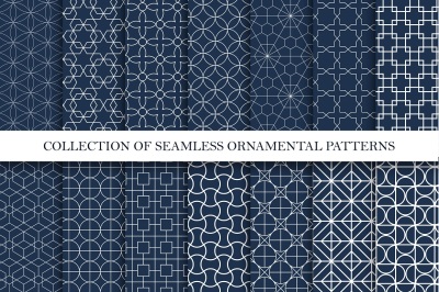 Ornamental seamless vector patterns.